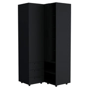 Toulouse corner wardrobe wenge melamine 180 x 85 x 85 cm