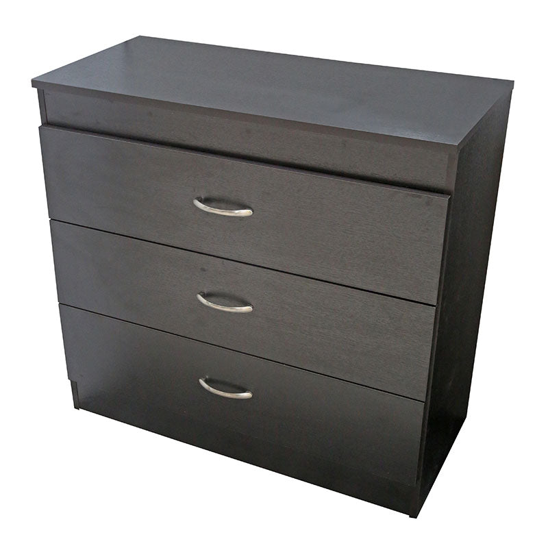 Mahogany three-drawer dresser 75 x 80 x 38 cm