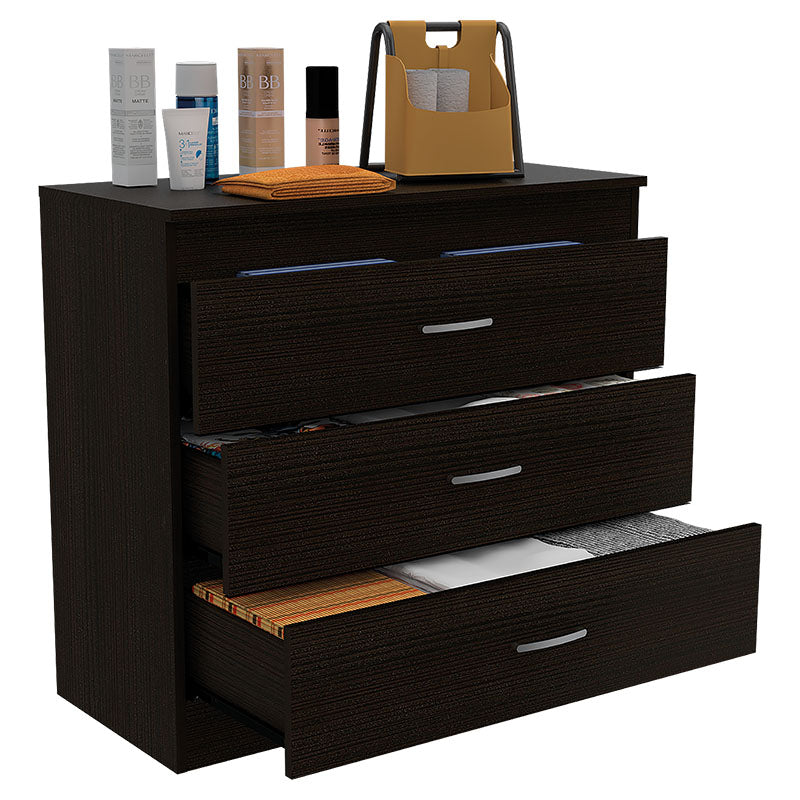 Mahogany three-drawer dresser 75 x 80 x 38 cm