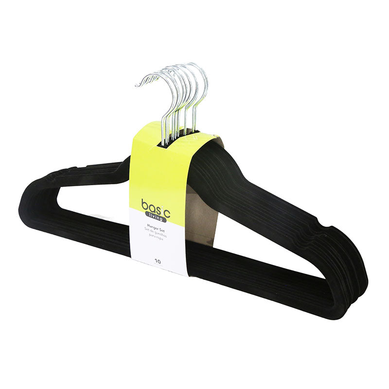 Set 10 ganchos para ropa plástico