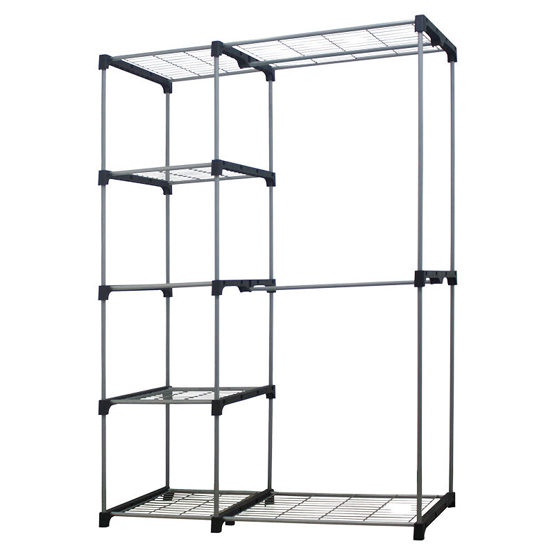 Clóset independiente hierro gris y plástico negro 173 x 115 cm soporta hasta 14 kg por repisa
