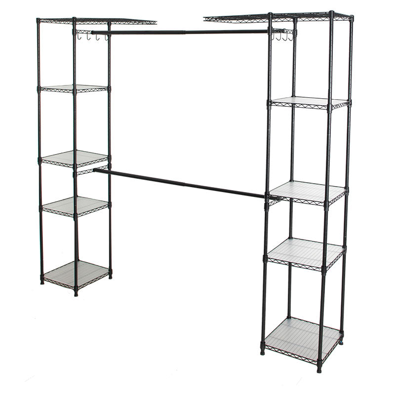 Clóset ajustable hierro color negro 180 x 207 x 35 cm