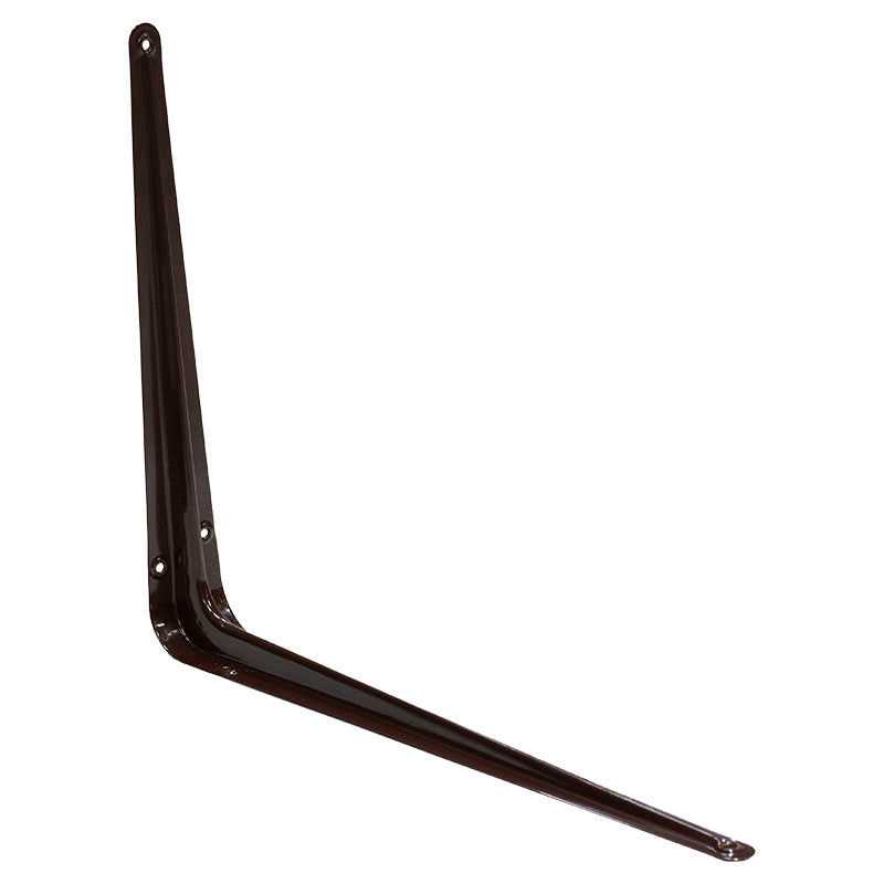 Fixed shelf bracket 12" x 14" brown steel