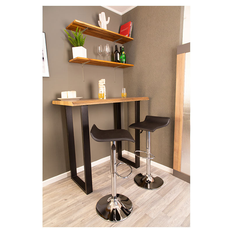 Silla tipo bar negra 39 x 38 x 54 cm