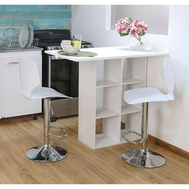 Silla tipo bar blanca 42 x 42 x 62 cm