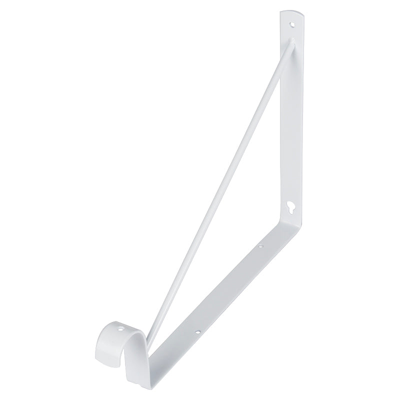 Shelf and white clothes hanging rail bracket 32 x 24 cm
