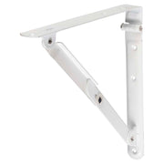 Escuadra plegable para repisa 20 x 20 cm blanca soporta hasta 65 kg