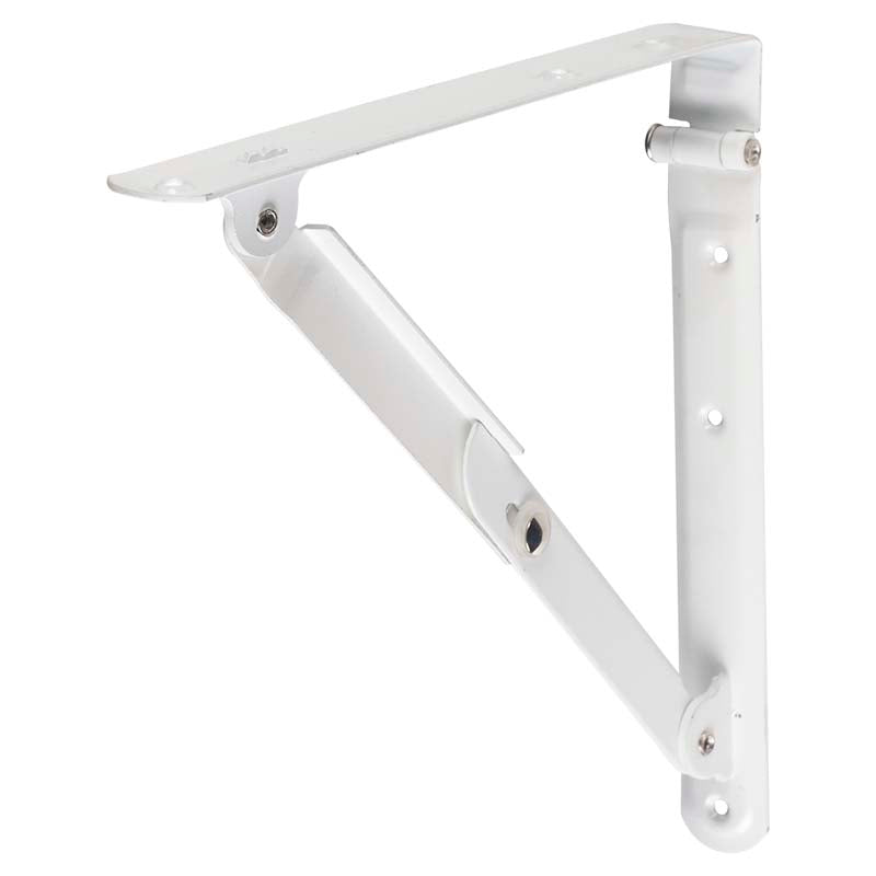 Escuadra plegable para repisa 20 x 20 cm blanca soporta hasta 65 kg