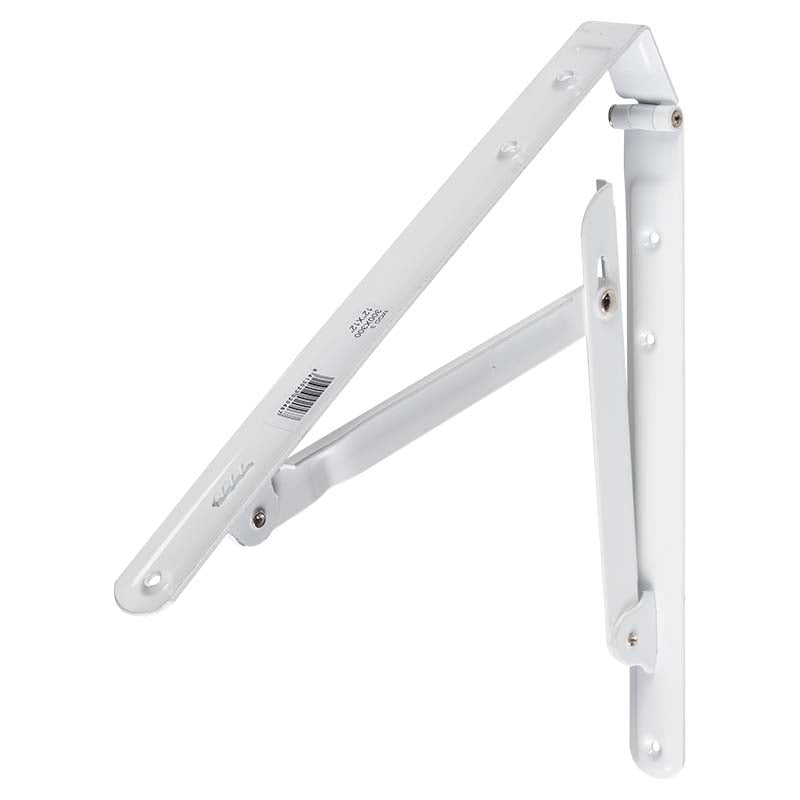 Escuadra plegable 5 x 30 cm metal blanco 75 kg