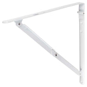 Folding bracket 5 x 40 cm white metal 80 kg