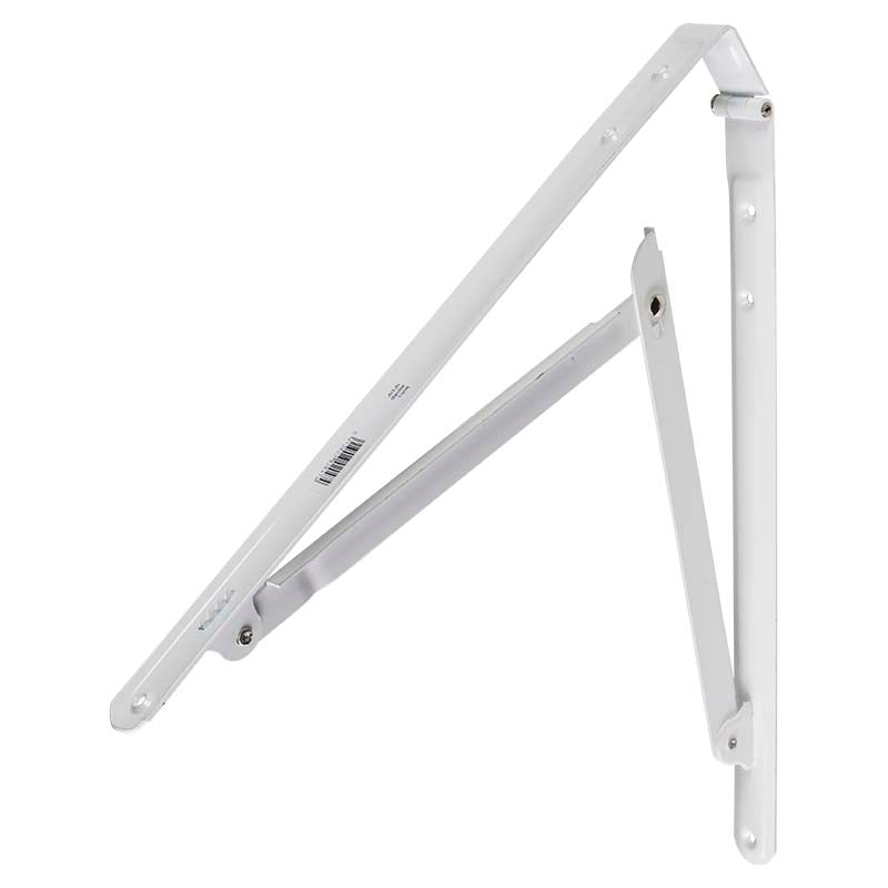 Folding bracket 5 x 40 cm white metal 80 kg