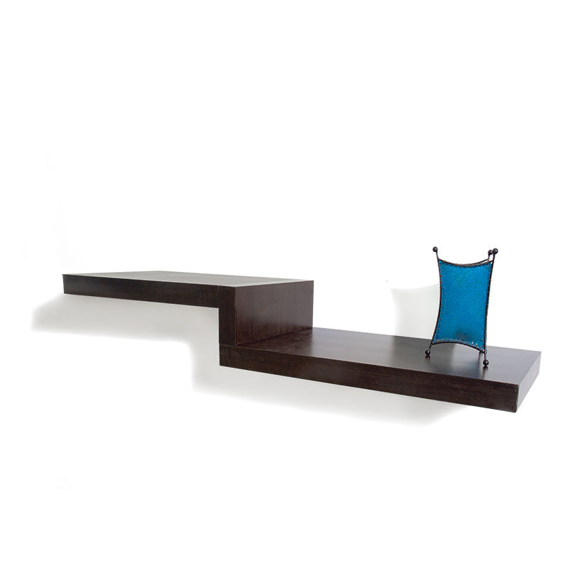 Repisa zigzag Tendenza melamina tabaco 4 x 25 x 100 cm