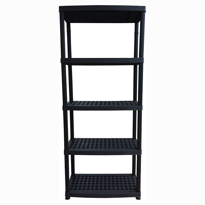 Estante plástico 5  niveles 185 x 80 x 40 cm negro