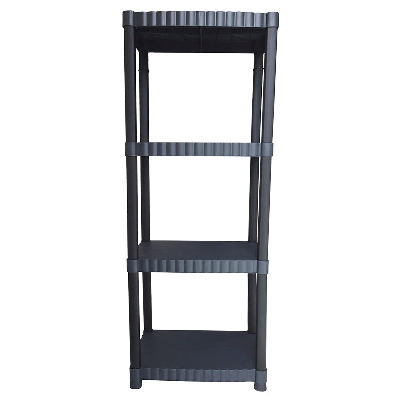 Estante plástico 4 niveles 146 x 55.90 x 34 cm negro