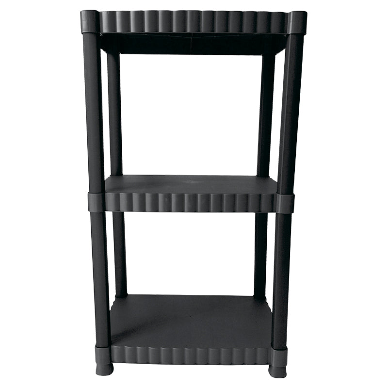 Estante plástico 3 niveles 96 x 55,9 x 34 cm negro
