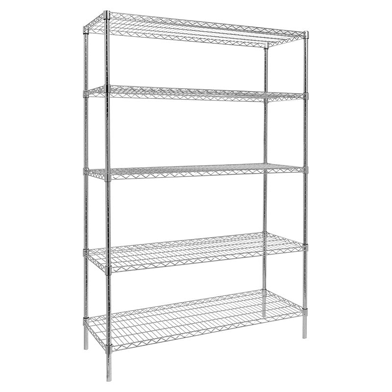 Estante acero uso pesado 5 niveles 180 x 120 x 45 cm soporta 250 kg