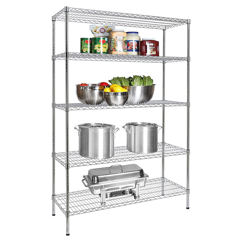Estante acero uso pesado 5 niveles 180 x 120 x 45 cm soporta 250 kg