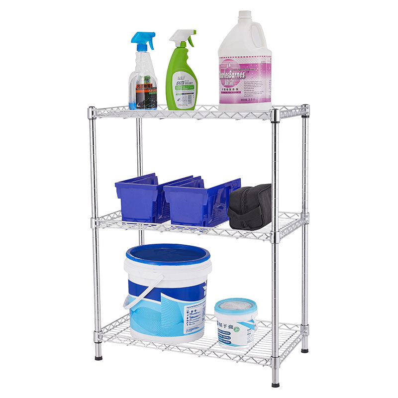 Carrito de almacenamiento plateado 76 x 60 x 35 cm Basic Living