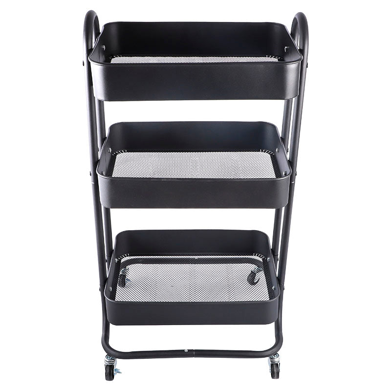Carrito almacenamiento 3 niveles 80,5 x 43,5 x 44 cm capacidad por nivel 10 kg negro