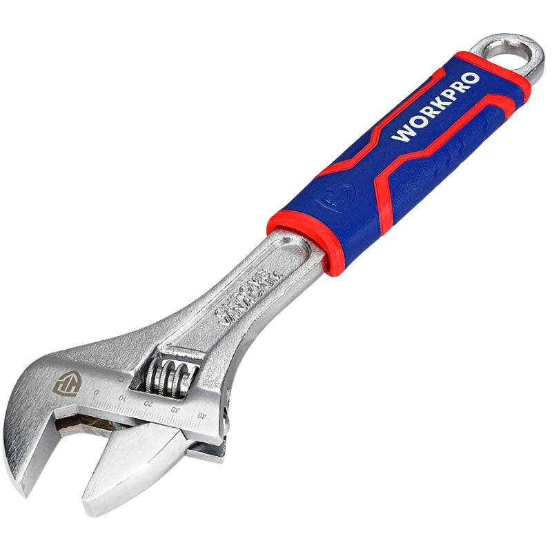 Llave ajustable 12" mango bimaterial Workpro