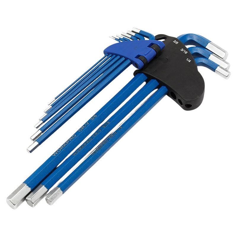 Workpro 9-piece long metric hex key set