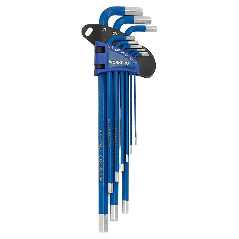 Workpro 9-piece long metric hex key set