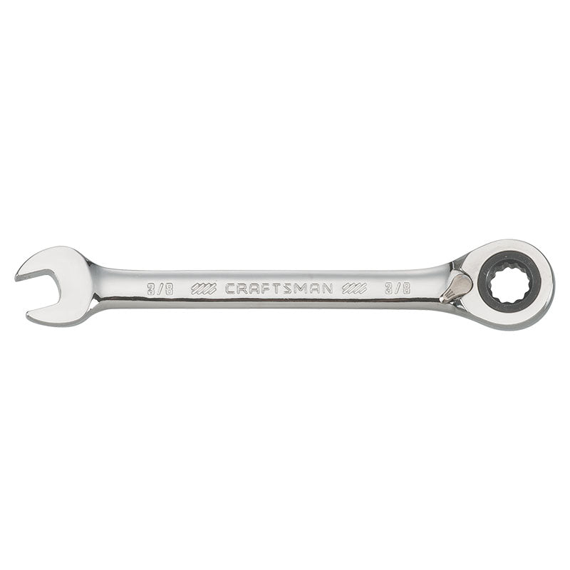 3/8" Combination Ratcheting Wrench with 72-Tooth Reversible Ratchet