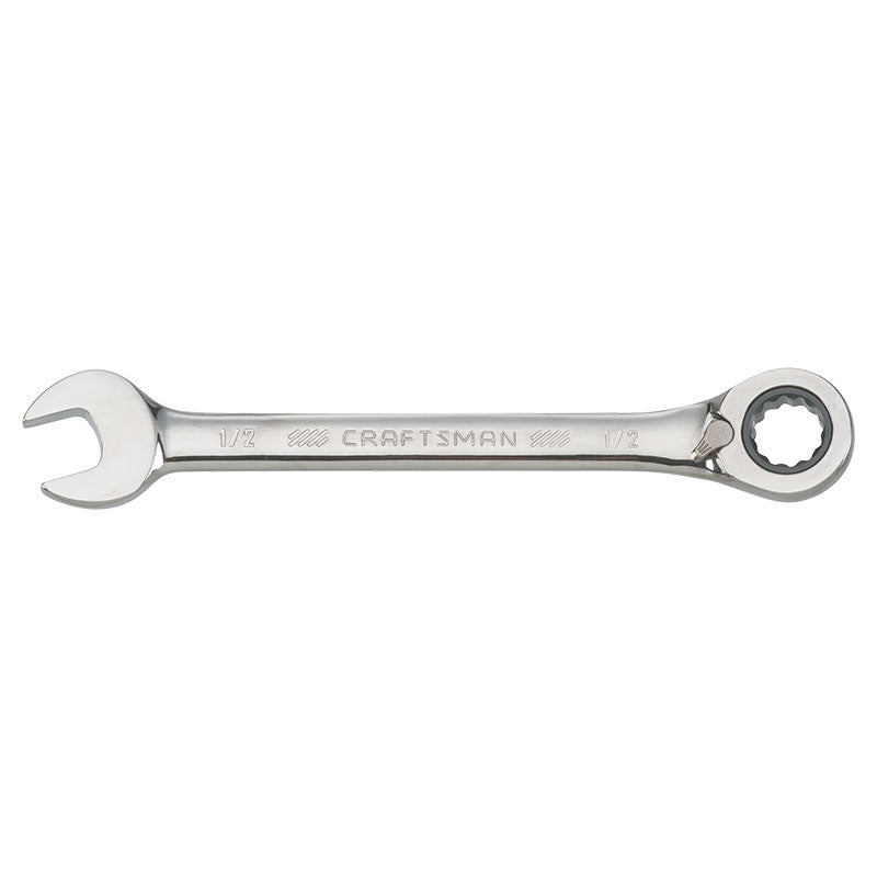 1/2" combination wrench with 72-tooth reversible ratchet
