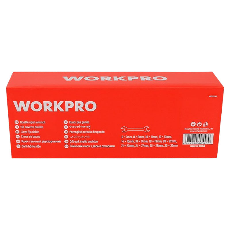Set 12 llaves combinadas milimétricas Workpro