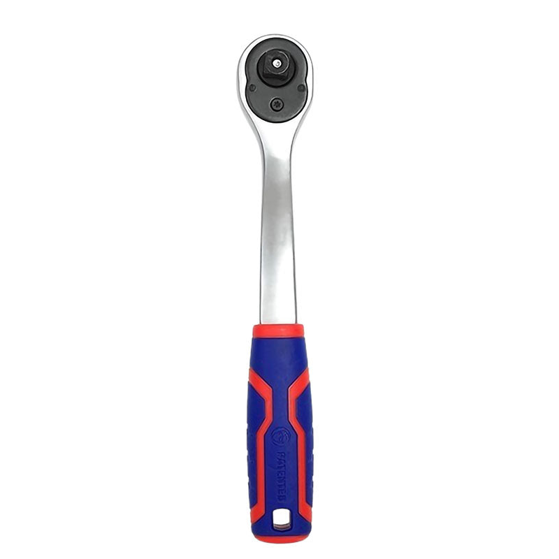 Workpro 3/8" Pear Head Ratchet, Bimaterial Handle, Quick Release, 45 Teeth