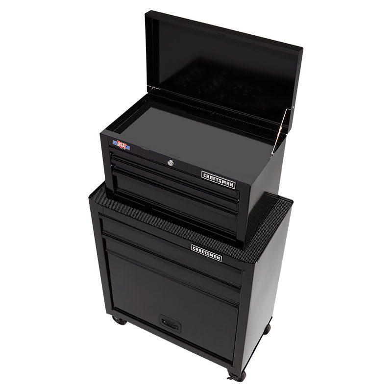 Craftsman Black 5-Drawer Rolling Cabinet and Metal Chest
