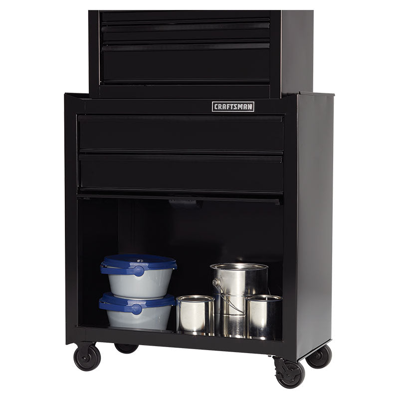 Craftsman Black 5-Drawer Rolling Cabinet and Metal Chest