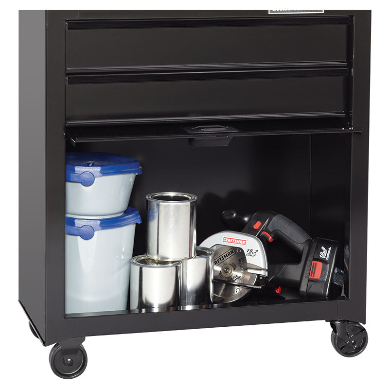 Craftsman Black 5-Drawer Rolling Cabinet and Metal Chest