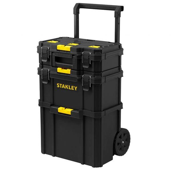 Gabinete plástico rodante 3 bandejas 75,1 x 51,5 x 41 cm Stanley