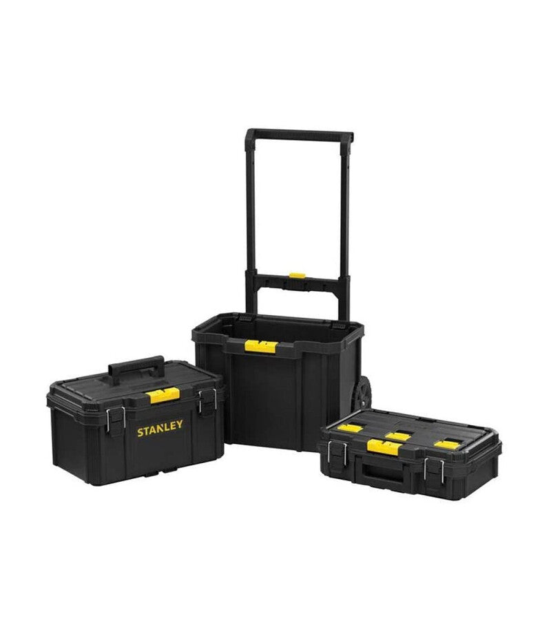 Gabinete plástico rodante 3 bandejas 75,1 x 51,5 x 41 cm Stanley