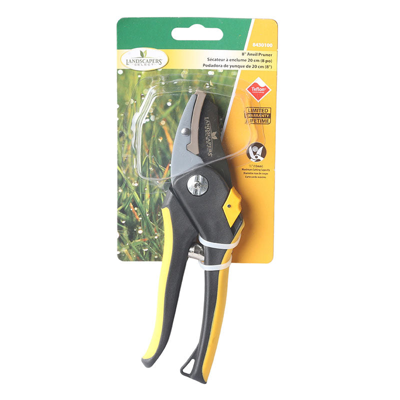 Anvil pruner with tempered steel spring 8" Landscapers Select