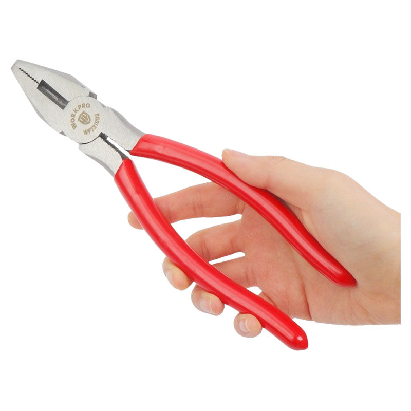 WorkPro 8" plastic handle combination pliers