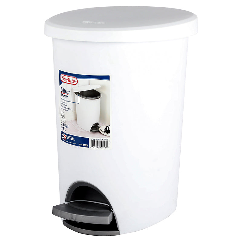 Basurero blanco de 9,8 litros