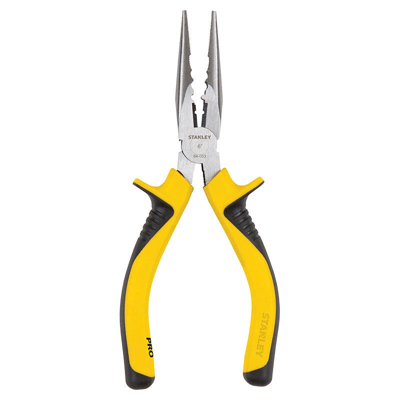 Alicate de punta larga 6" mango bimaterial Stanley