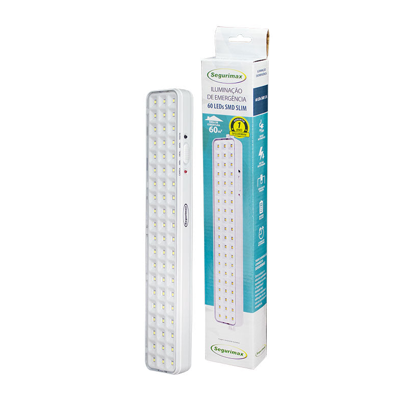 Lámpara emergencia led slim sobreponer 6.000 K 200 lm
