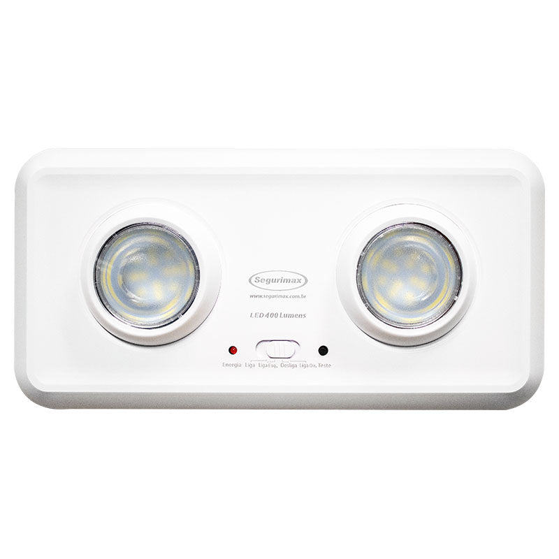 Lámpara emergencia led sobreponer 2 luces 6.000 K 200 lm