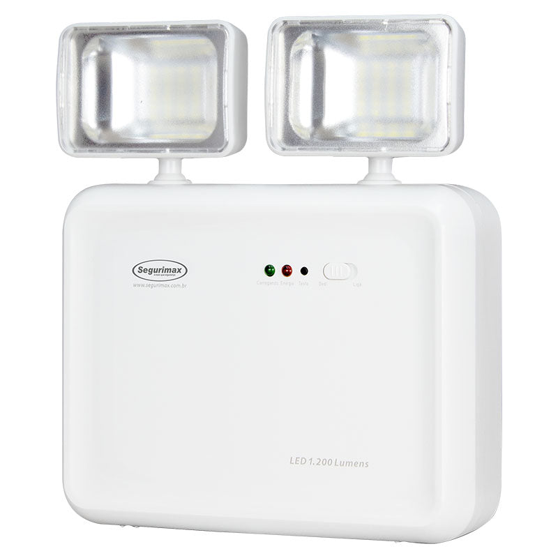 Lámpara emergencia led sobreponer 2 luces 6.000 K 1.200 lm