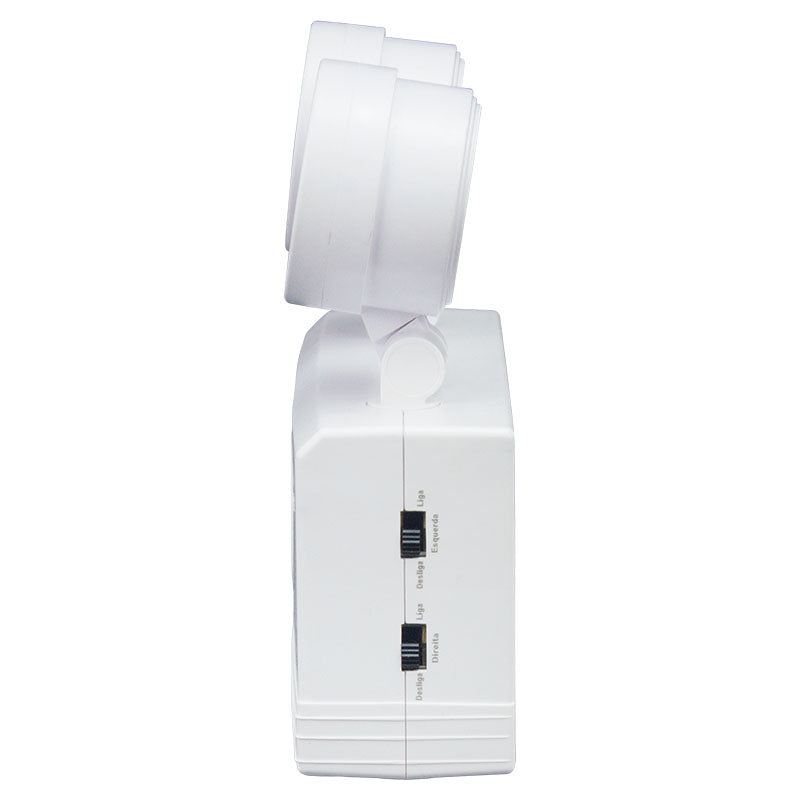 Lámpara emergencia 2 luces LED móviles sobreponer