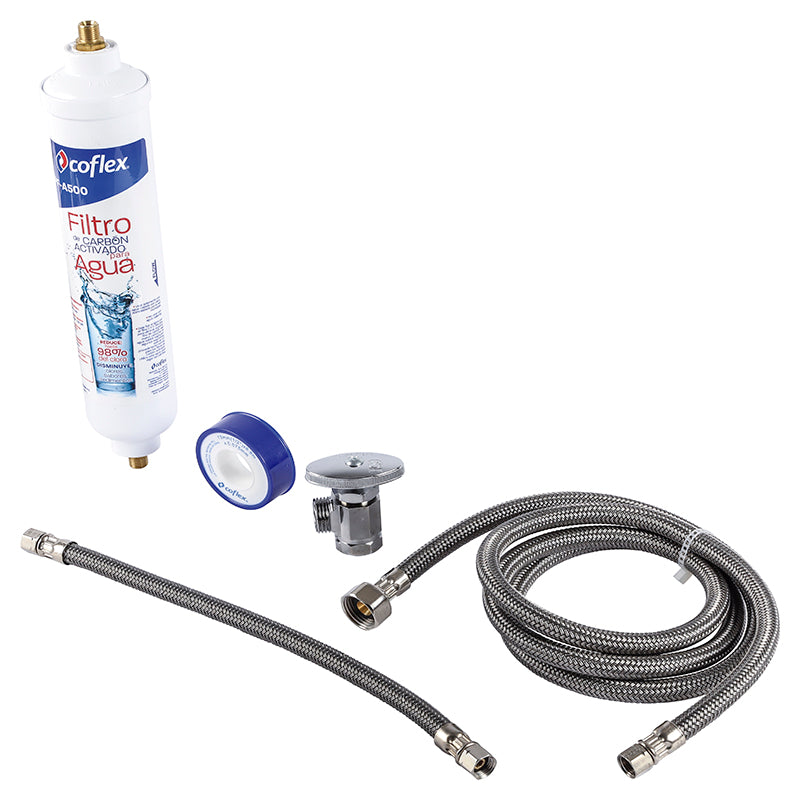 Kit de instalación ice maker 1.5 m con filtro carbón activado coflex