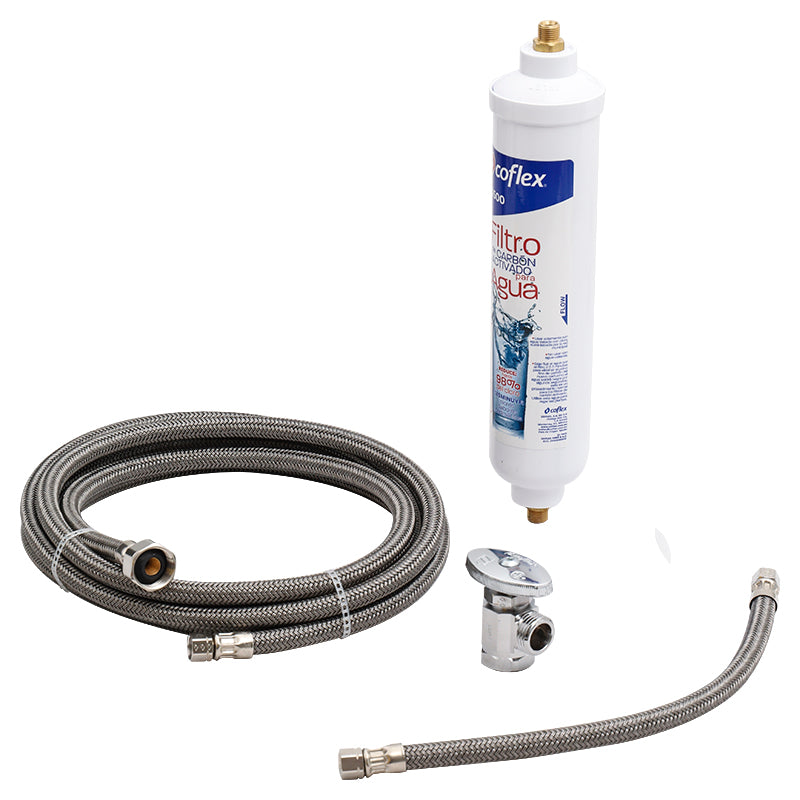 Kit de instalación ice maker 3 m con filtro carbón activado coflex