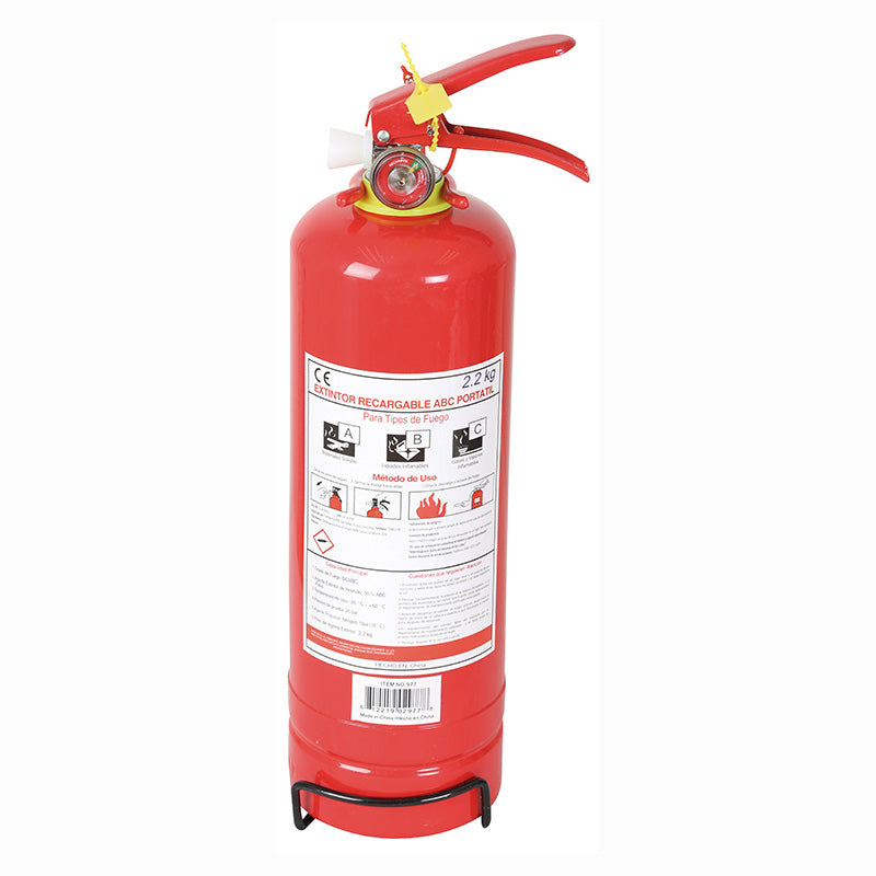 Extintor de fuego recargable ABC 2,2 kg (5 lb)