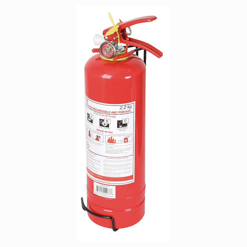 Extintor de fuego recargable ABC 2,2 kg (5 lb)