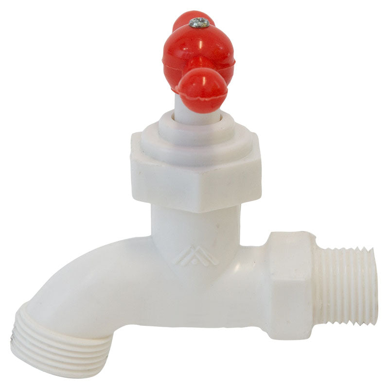 Plastic hose bib with 1/2" connection