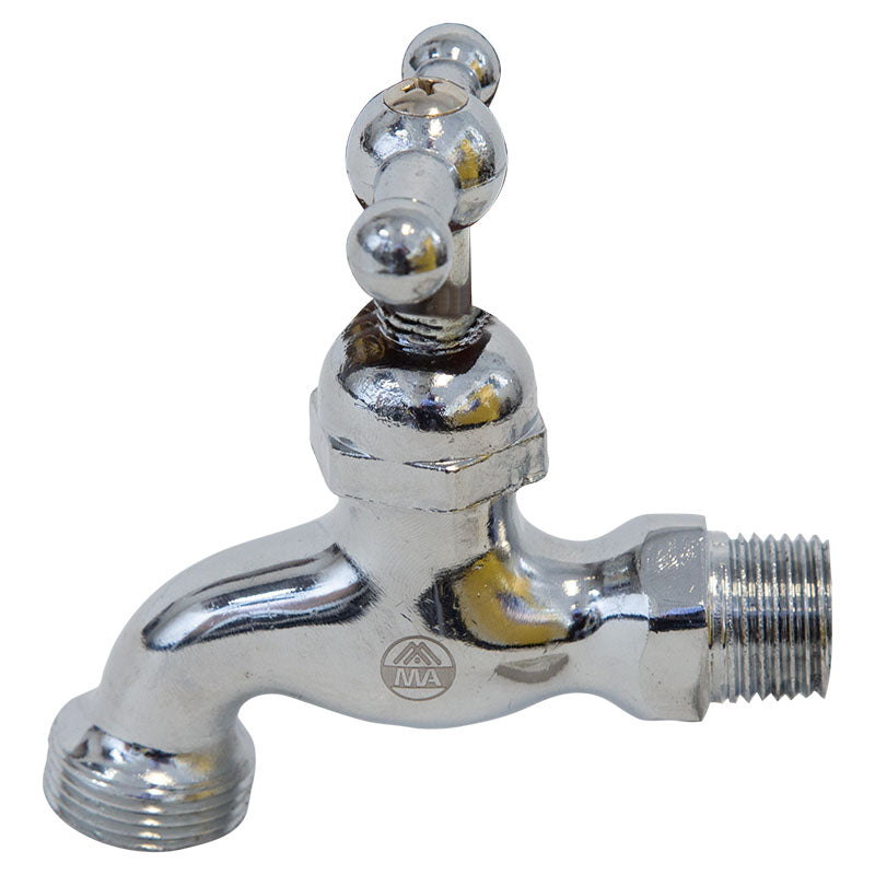 Llave de chorro recta 3/4" - 1/2" de mariposa 120 psi MA Faucet