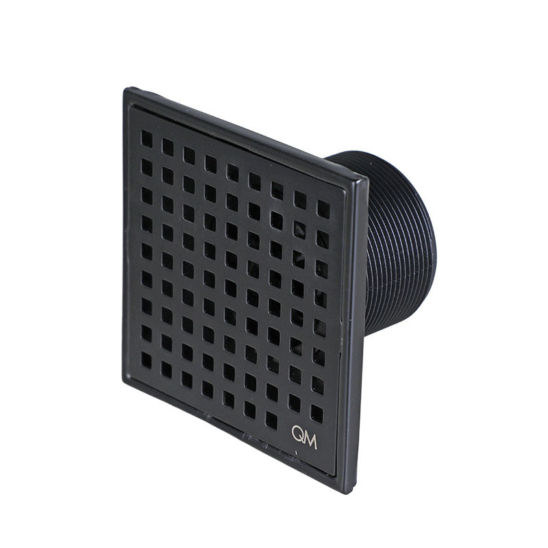 Rejilla cuadrada lago acero inoxidable Marino 316 negra 4" con canasta